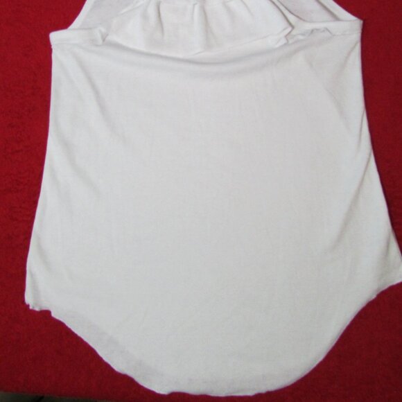 Chaser White Ribbed Tank Tiered Back Neck Band - Picture 4 of 11